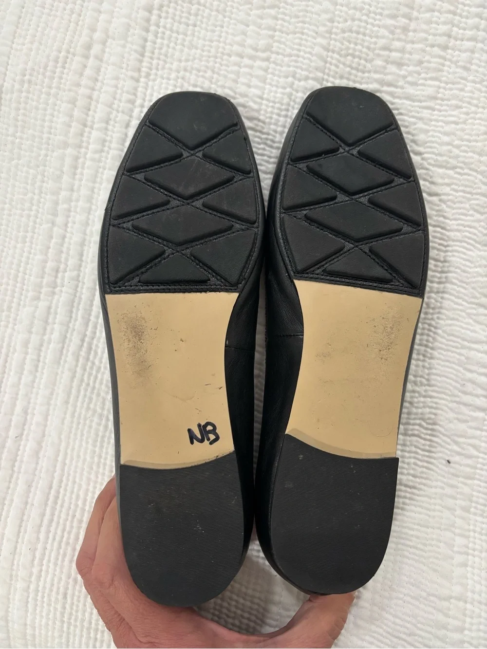 Tory Burch Black Leather Laila Driver Ballet Flats Size 11